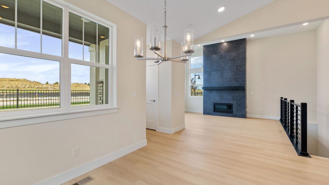 Furnished interior view inside a new home in Dillon Pointe - City, Broomfield (Image 8).
