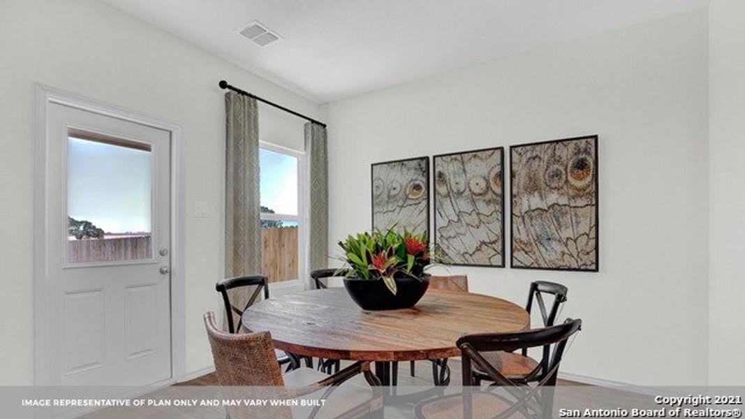 Furnished interior view inside a new home in Arroyo Ranch, Seguin (Image 2). Furnished interior view inside a new home in Arroyo Ranch, Seguin (Image 2).