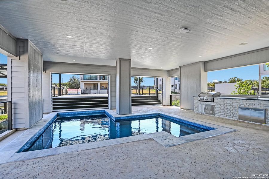 Exterior details and patio area of a home in , Kingsland (Image 3).