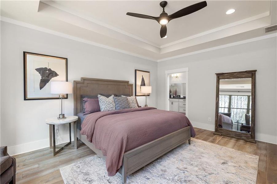 Furnished interior view inside a new home in Soleil Belmont Park, Canton (Image 28). Furnished interior view inside a new home in Soleil Belmont Park, Canton (Image 28).