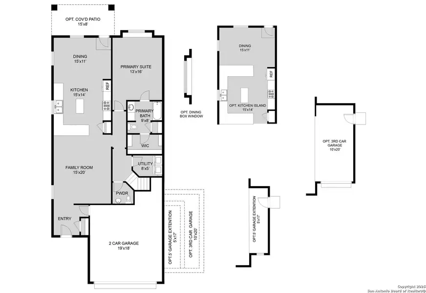 2D floor plan layout of this home in Cinco Lakes, San Antonio, TX (Image 6).