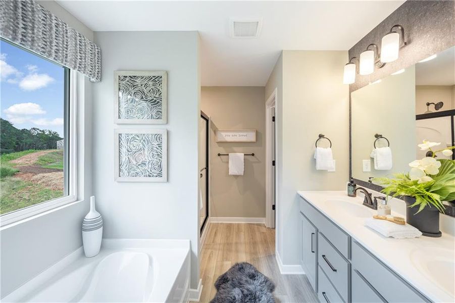 Furnished interior view inside a new home in Crossvine Estates, Braselton (Image 3). Furnished interior view inside a new home in Crossvine Estates, Braselton (Image 3).