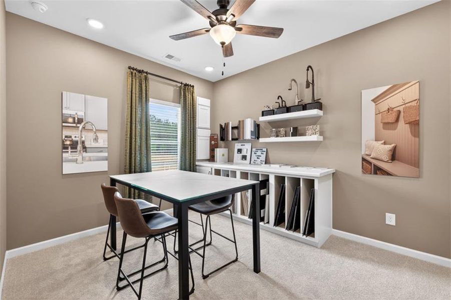 Furnished interior view inside a new home in Fuller Station, Loganville (Image 25). Furnished interior view inside a new home in Fuller Station, Loganville (Image 25).