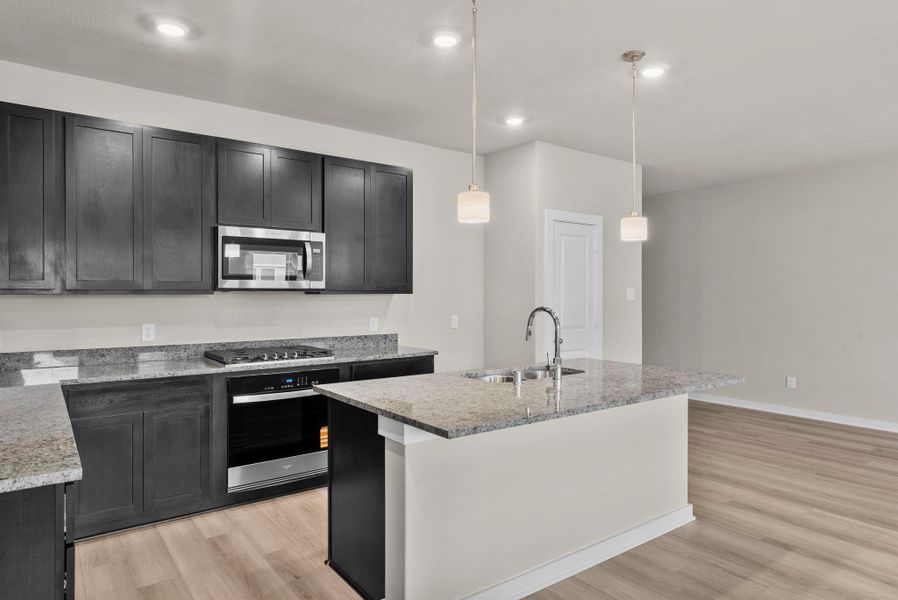 Furnished interior view inside a new home in Windrose Green 50', Angleton (Image 5).