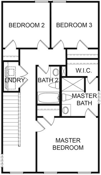 2D floor plan layout for the Lenore KM Homes by KM Homes in Heritage Walk, Adairsville, GA (Image 4).