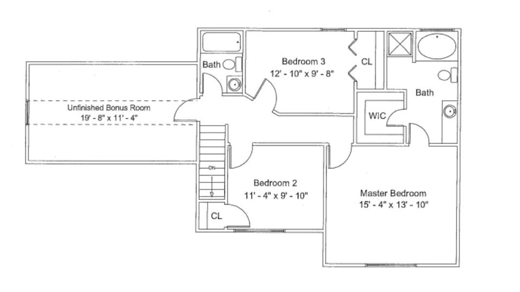 2D floor plan layout of this home in Brook Valley, Piedmont, SC (Image 3).