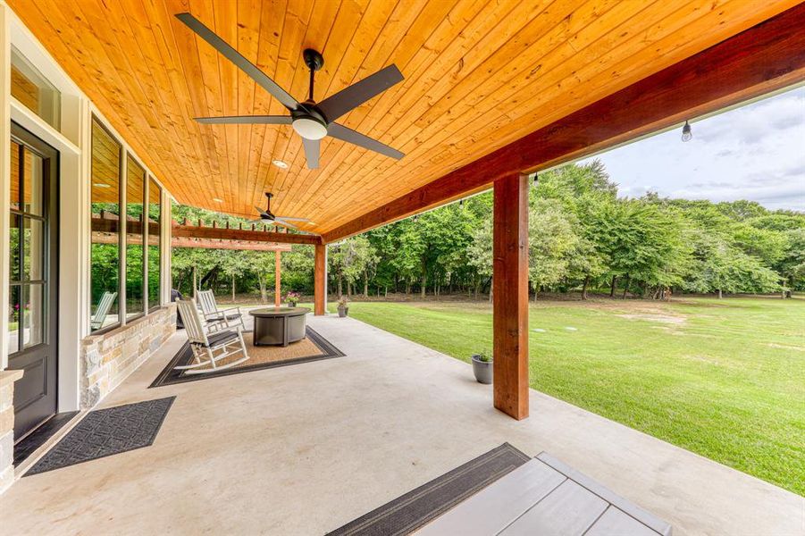 Exterior details and patio area of a home in , Weatherford (Image 3).