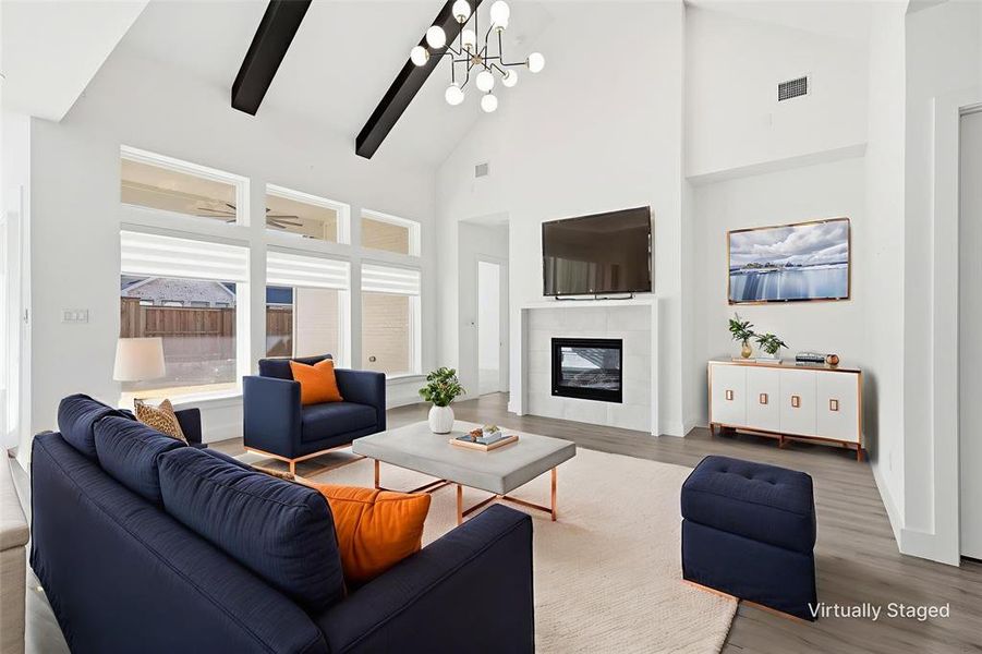 Furnished interior view inside a new home in Windsong Ranch 61' Series, Prosper (Image 27).