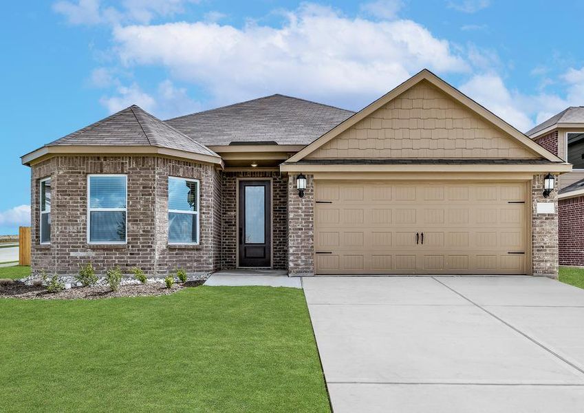 The Michigan is a beautiful one-story brick home.