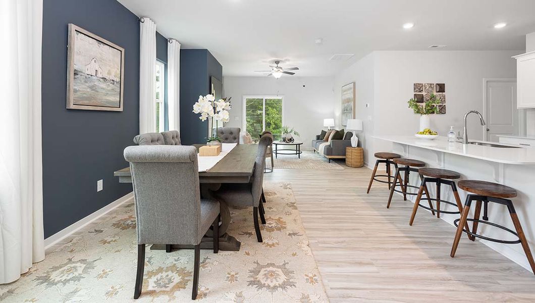 Furnished interior view inside a new home in Reedy Creek Preserve, Charlotte (Image 8).