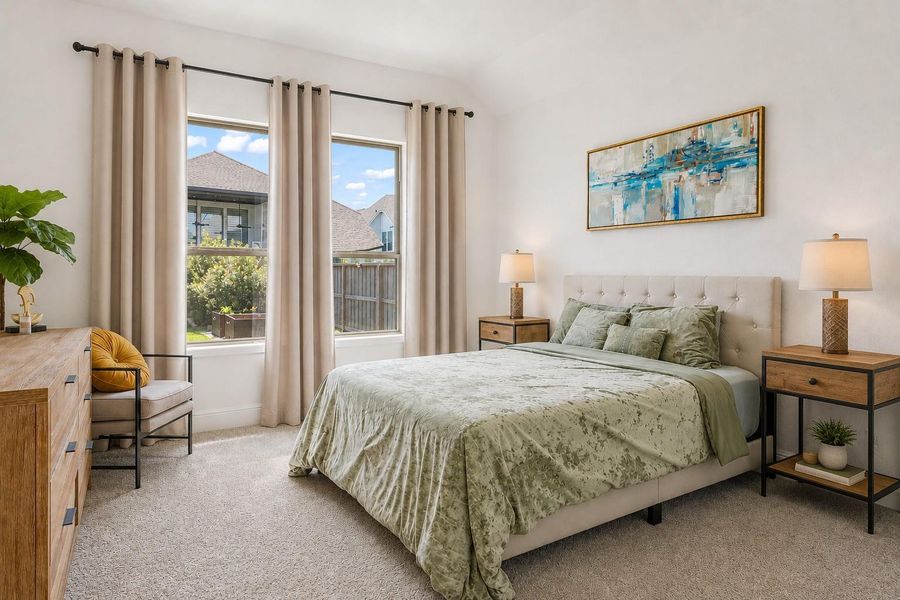 Second downstairs bedroom with ensuite bathroom- Photo has been virtually altered to help viewer with perspective
