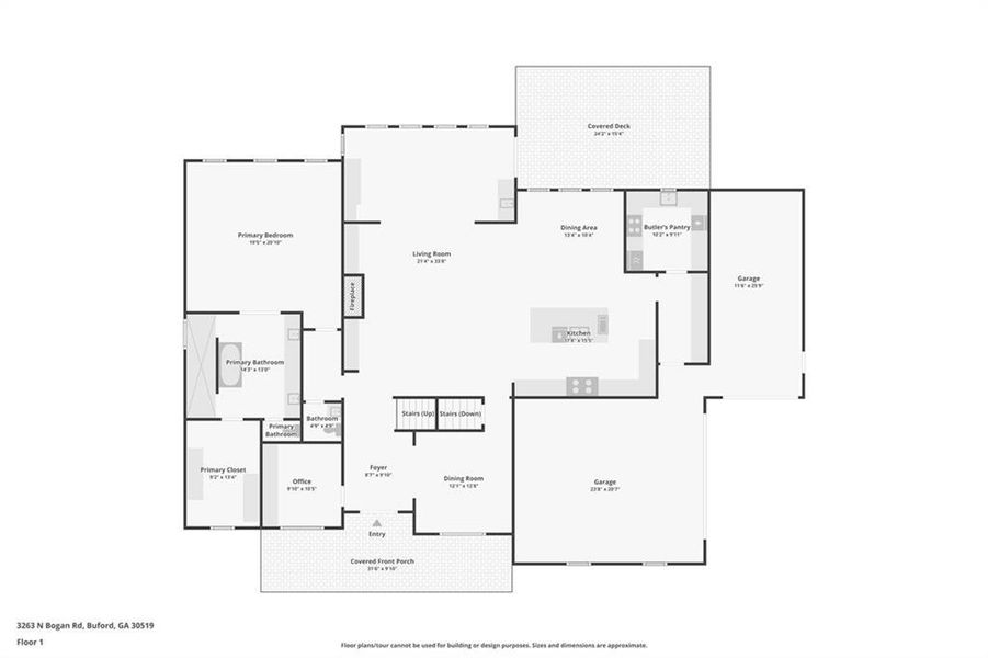 2D floor plan layout of this home in , Buford, GA (Image 7).
