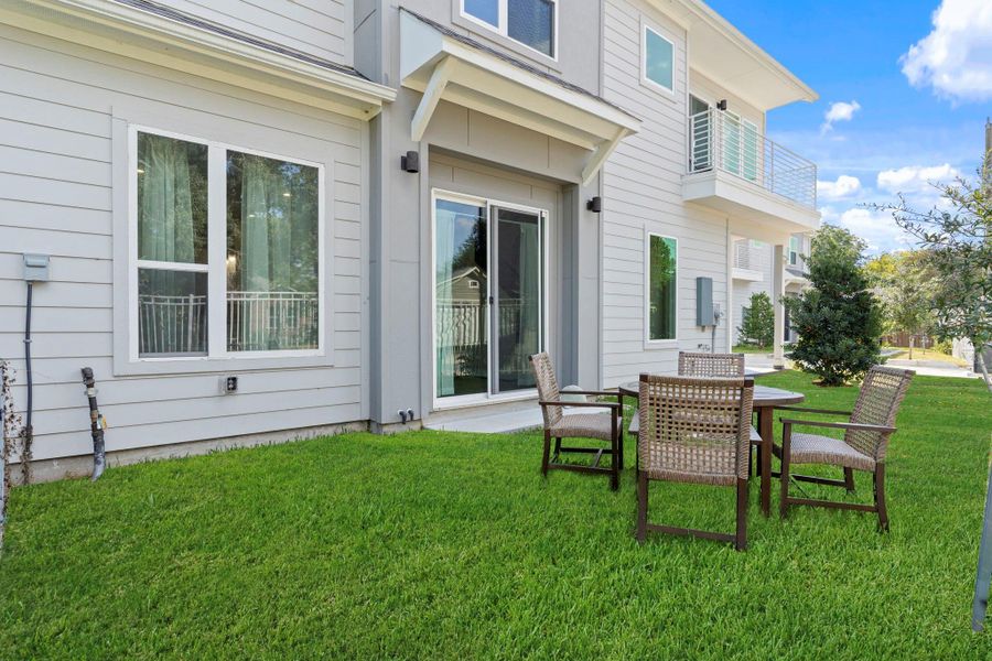 Exterior details and patio area of a home in , Houston (Image 27).