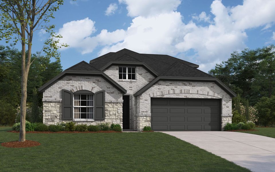 Representative exterior photo of a completed home built from the Lakeway by William Ryan Homes in Creekside, Royse City, TX (Image 1). Representative exterior photo of a completed home built from the Lakeway by William Ryan Homes in Creekside, Royse City, TX (Image 1).