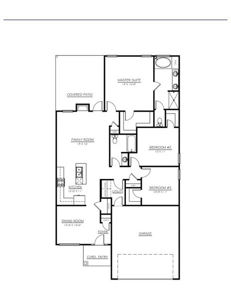 2D floor plan layout for the MADDISON by D.R. Horton in Briargate, Fountain Inn, SC (Image 2). 2D floor plan layout for the MADDISON by D.R. Horton in Briargate, Fountain Inn, SC (Image 2).