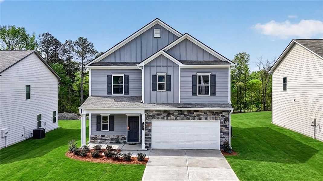 Front exterior of a new home in North Haven, Rome, GA, highlighting curb appeal (Image 2). Front exterior of a new home in North Haven, Rome, GA, highlighting curb appeal (Image 2).