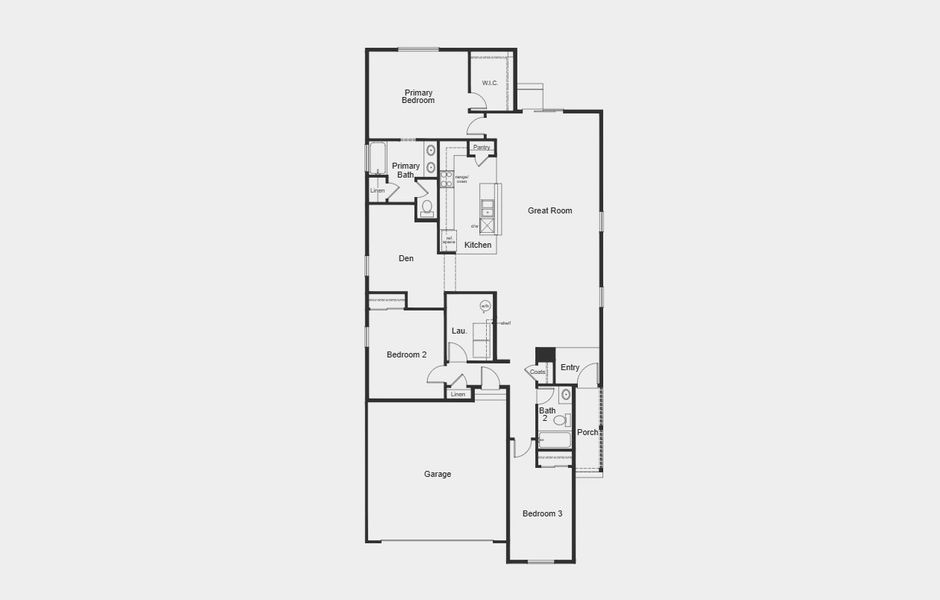 2D floor plan layout for the 1887 by KB Home in Legato, Commerce City, CO (Image 4). 2D floor plan layout for the 1887 by KB Home in Legato, Commerce City, CO (Image 4).