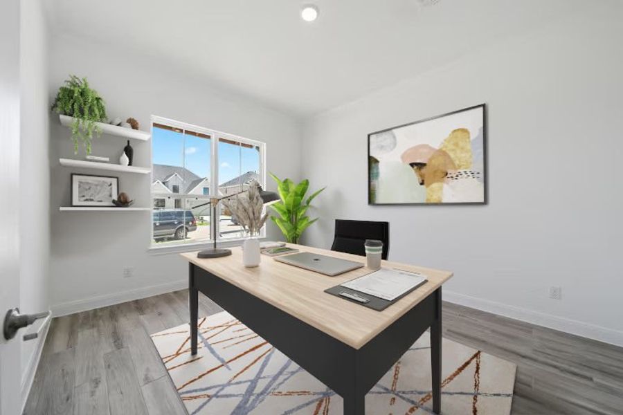 Virtually Staged Office Virtually Staged Office