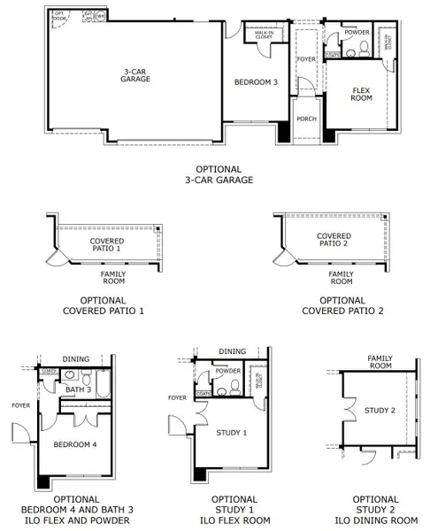2D floor plan layout for the Concept 2464 by Risewell Homes in Silo Mills, Joshua, TX (Image 4). 2D floor plan layout for the Concept 2464 by Risewell Homes in Silo Mills, Joshua, TX (Image 4).