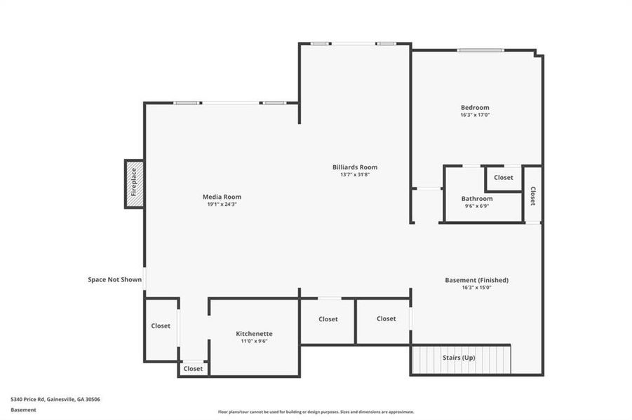 2D floor plan layout of this home in , Gainesville, GA (Image 5).
