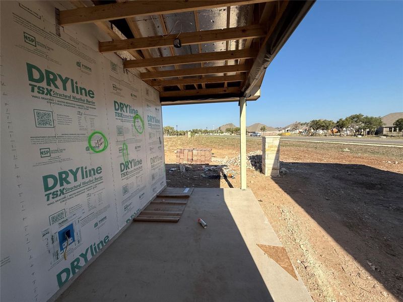 In-progress construction of a new home in The Cottages at La Cima, San Marcos, TX (Image 18).