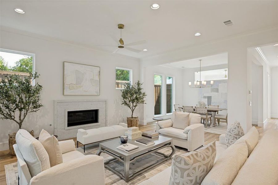 Furnished interior view inside a new home in , Dallas (Image 6).