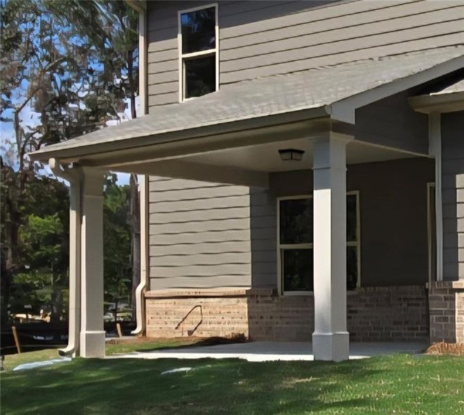 Front exterior of a new home in , Grayson, GA, highlighting curb appeal (Image 18).