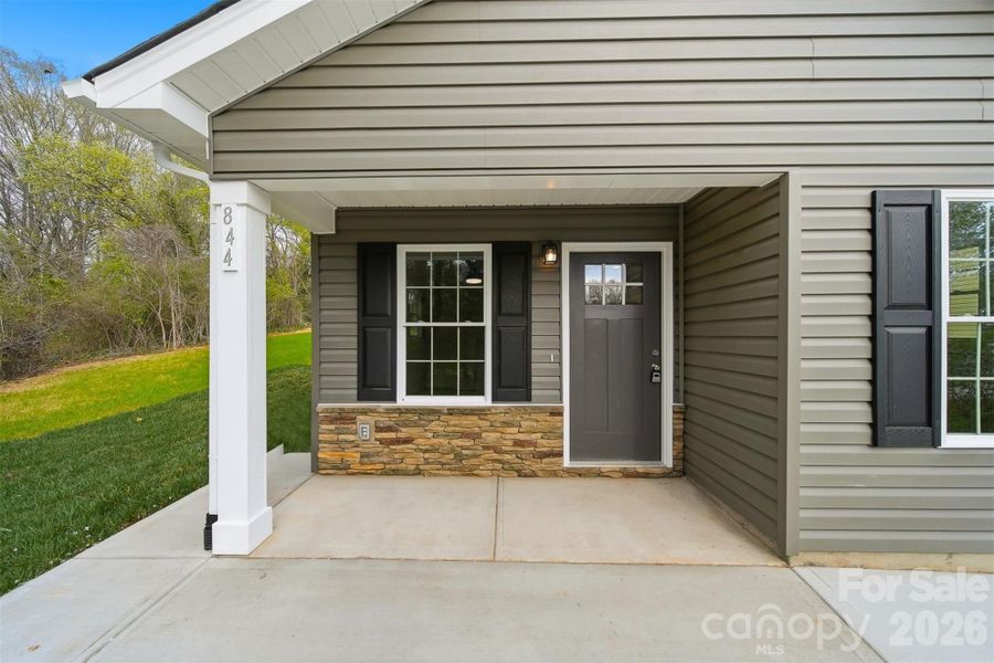 Exterior details and patio area of a home in , Hickory (Image 20).