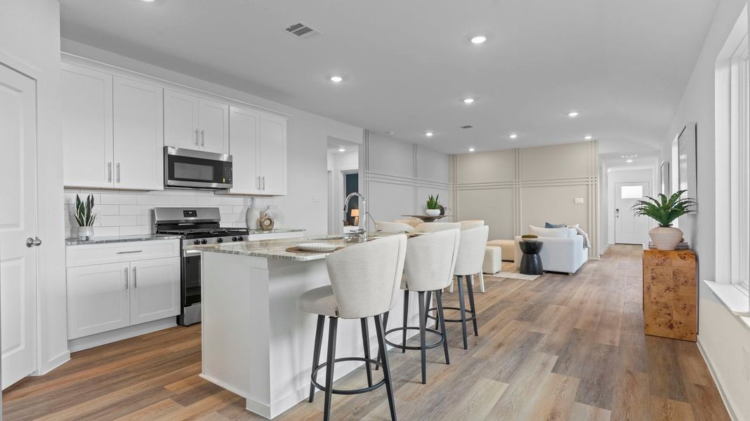 Representative furnished interior of a home built from the DIANA by D.R. Horton in Lakes at Westland Ranch, League City (Image 5).
