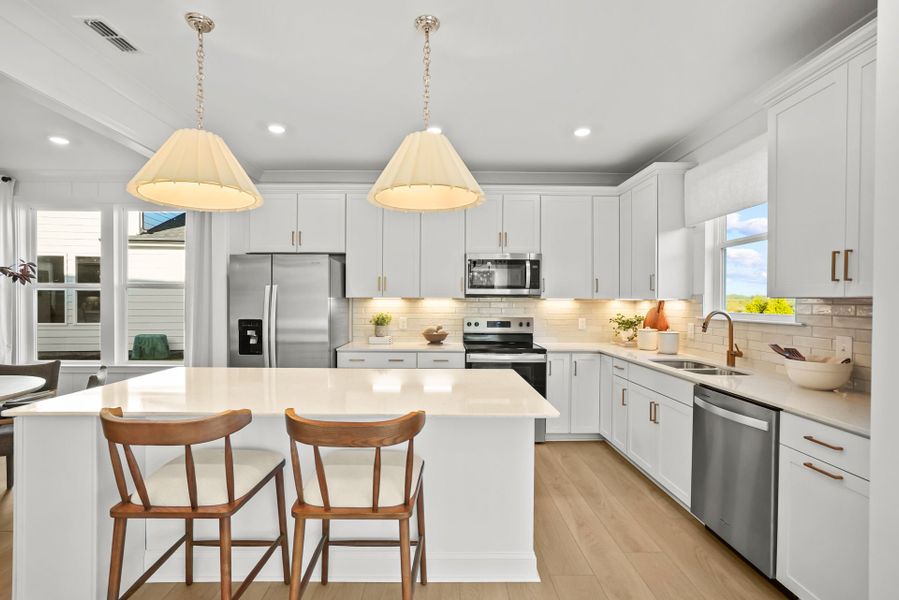 Representative furnished interior of a home built from the Compass by Del Webb in Del Webb Carolina Ridge, Midland (Image 58).