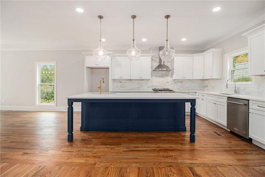 Furnished interior view inside a new home in , White (Image 14).