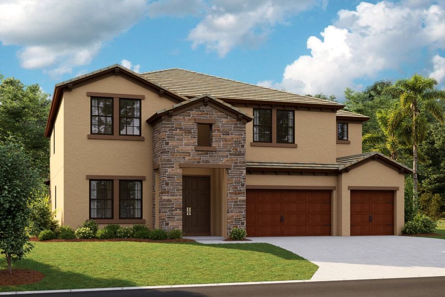 Representative exterior photo of a completed home built from the Westshore I by Homes by WestBay in Pasadena Ridge, Pasadena Hills, FL (Image 2).