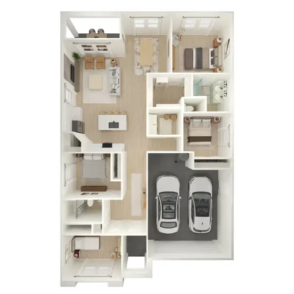 2D floor plan layout for the Goldenrod II by K. Hovnanian® Homes in Glen Oaks, Magnolia, TX (Image 4). 2D floor plan layout for the Goldenrod II by K. Hovnanian® Homes in Glen Oaks, Magnolia, TX (Image 4).