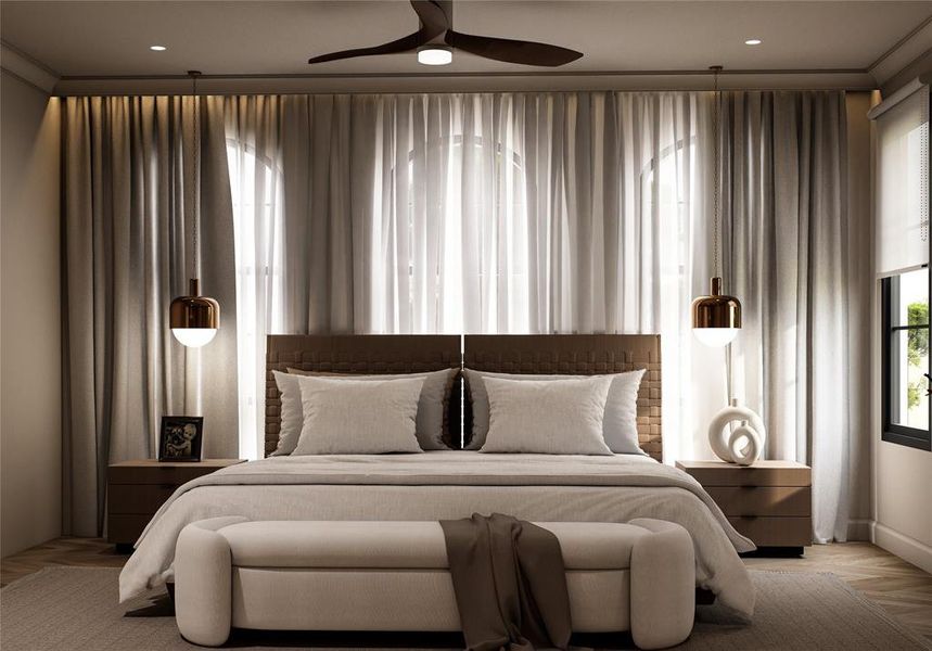 Furnished interior view inside a new home in , Highland Park (Image 22).