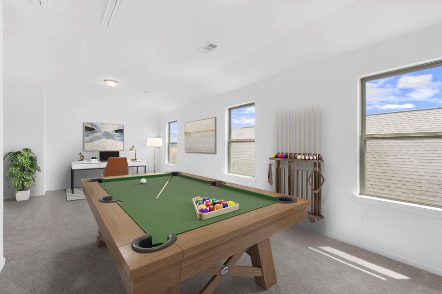 As you make your way upstairs this exceptional game room is a standout feature in this remarkable property, offering a space that combines luxury and fun for all ages. As you make your way upstairs this exceptional game room is a standout feature in this remarkable property, offering a space that combines luxury and fun for all ages.