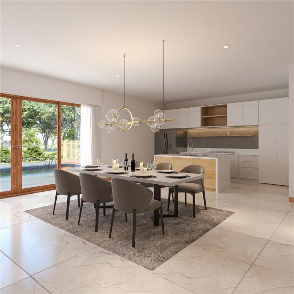 Furnished interior view inside a new home in , Miami (Image 6).