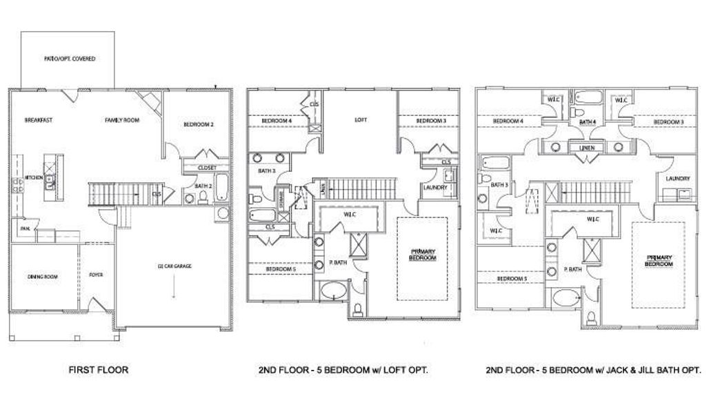 2D floor plan layout of this home in Stratford Square, Lawrenceville, GA (Image 2).