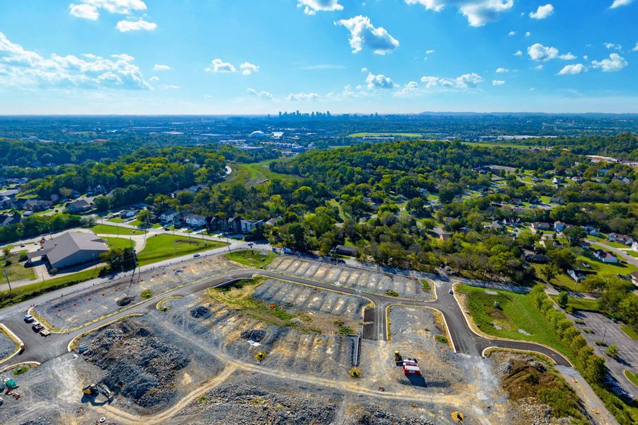A high angle view of a road. A high angle view of a road.