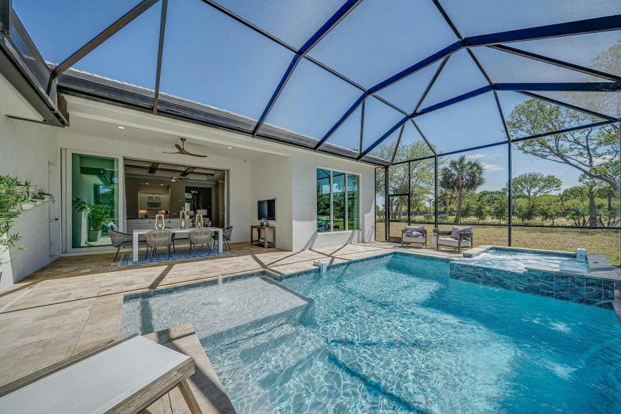 Exterior details and patio area of a home in Lucaya Pointe, Vero Beach (Image 23).