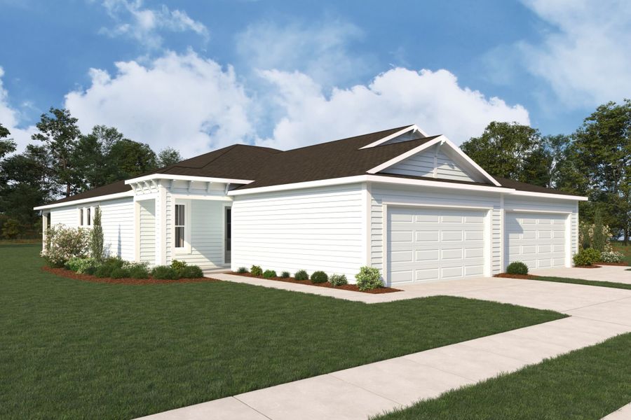 Representative exterior photo of a completed home built from the Cabana by Mattamy Homes in RiverTown, St. Johns, FL (Image 1). Representative exterior photo of a completed home built from the Cabana by Mattamy Homes in RiverTown, St. Johns, FL (Image 1).