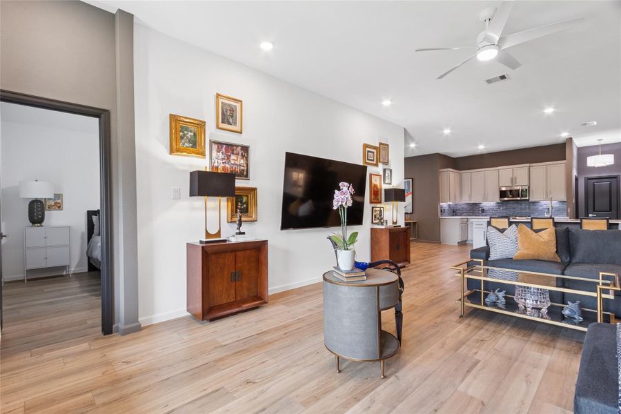 Large feature wall perfect for movies