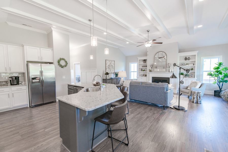 Representative furnished interior of a home built from the Helmsley by Bill Clark Homes in Sidbury Landing, Wilmington (Image 11).