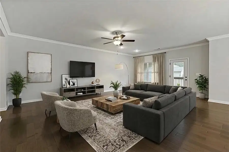 Furnished interior view inside a new home in Creekwood, Powder Springs (Image 4).