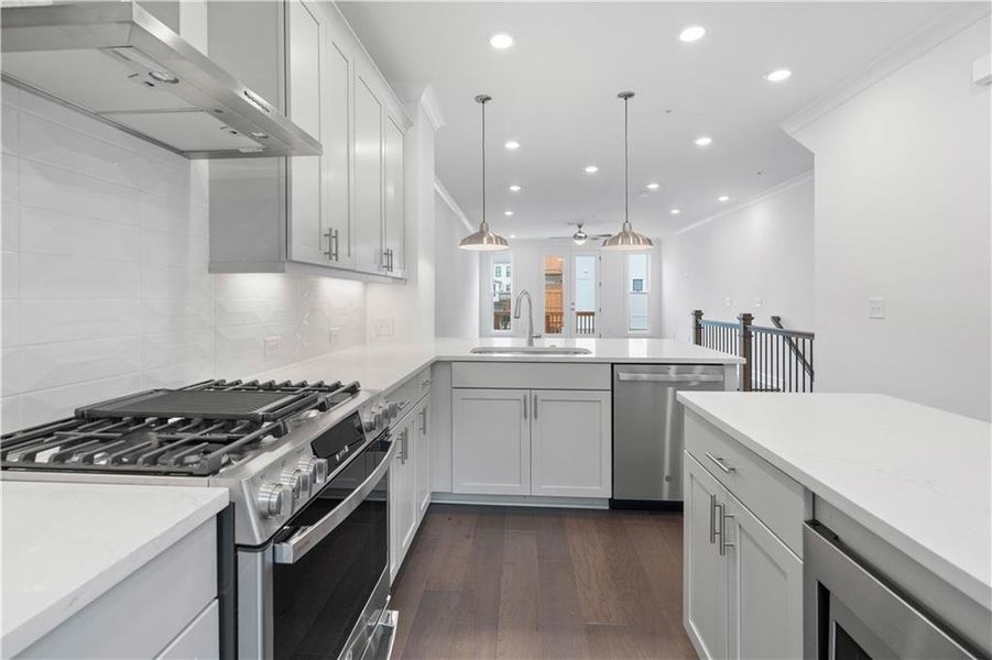 Furnished interior view inside a new home in Ecco Park, Alpharetta (Image 8). Furnished interior view inside a new home in Ecco Park, Alpharetta (Image 8).