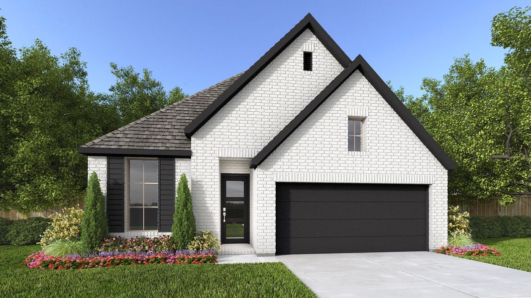 Representative exterior photo of a completed home built from the 2444P by Perry Homes in Audubon, Pinehurst, TX (Image 3).