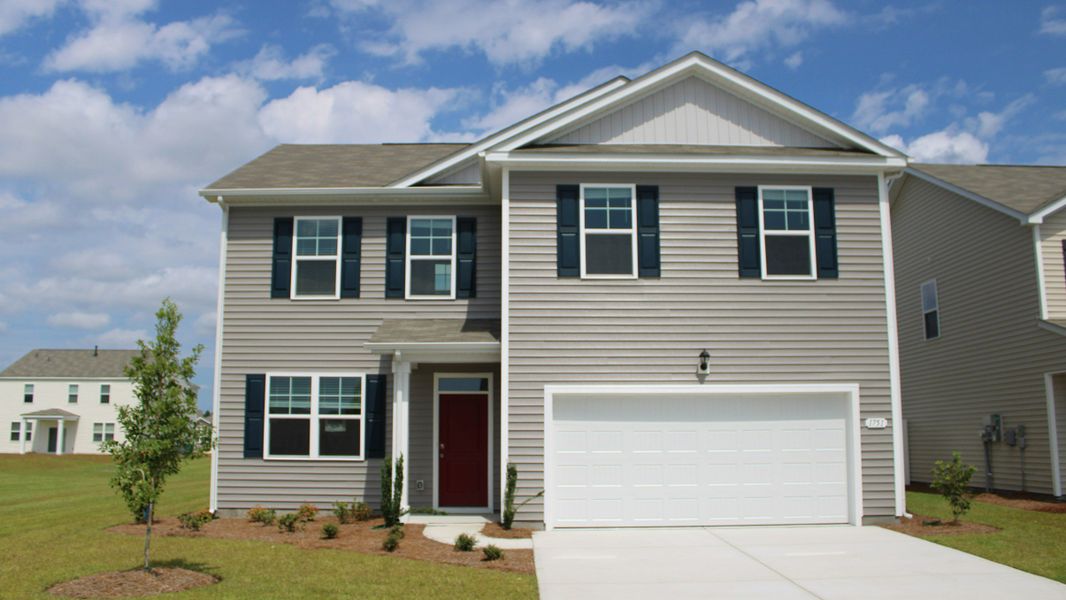 Representative exterior photo of a completed home built from the Galen by D.R. Horton in Pinewood Estates, Conway, SC (Image 2). Representative exterior photo of a completed home built from the Galen by D.R. Horton in Pinewood Estates, Conway, SC (Image 2).