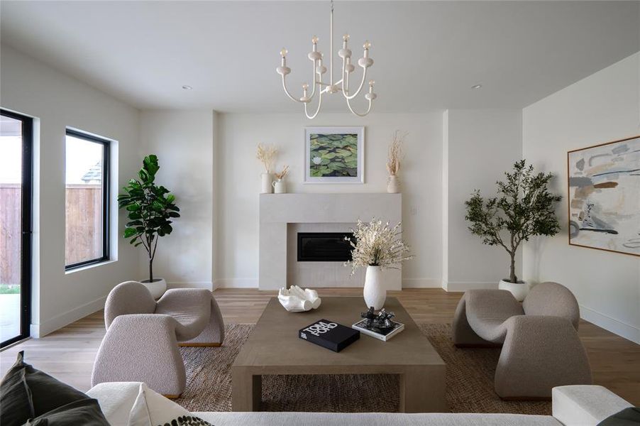 Furnished interior view inside a new home in , Dallas (Image 34).