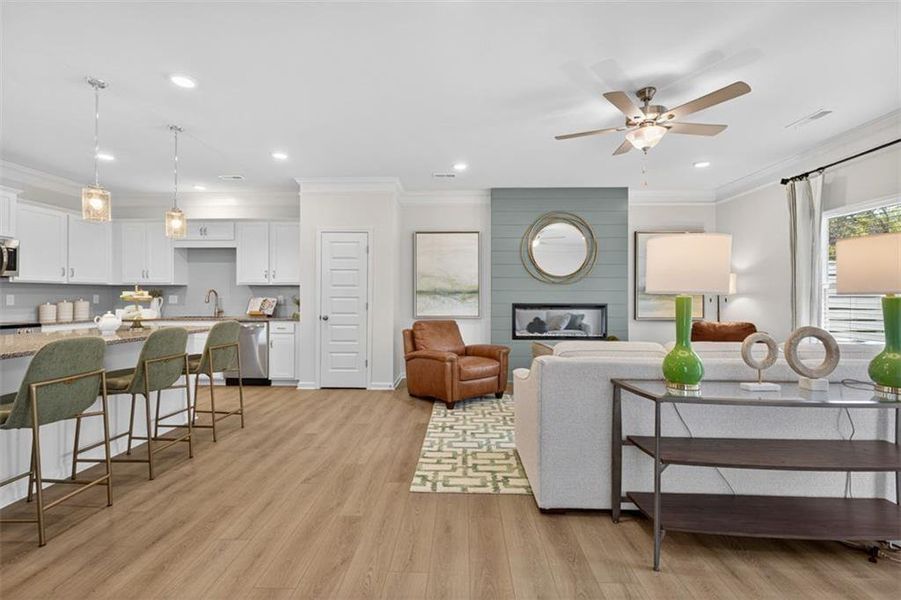 Furnished interior view inside a new home in Townes At The Stiles, Cartersville (Image 23).