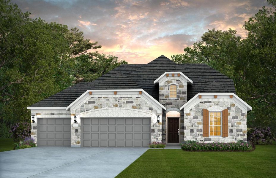 Representative exterior photo of a completed home built from the Mooreville - 3-Car Garage by Pulte Homes in Davis Ranch, San Antonio, TX (Image 23). Representative exterior photo of a completed home built from the Mooreville - 3-Car Garage by Pulte Homes in Davis Ranch, San Antonio, TX (Image 23).