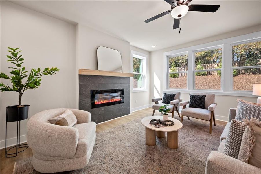 Furnished interior view inside a new home in The Paddocks at Doc Hughes, Buford (Image 11).